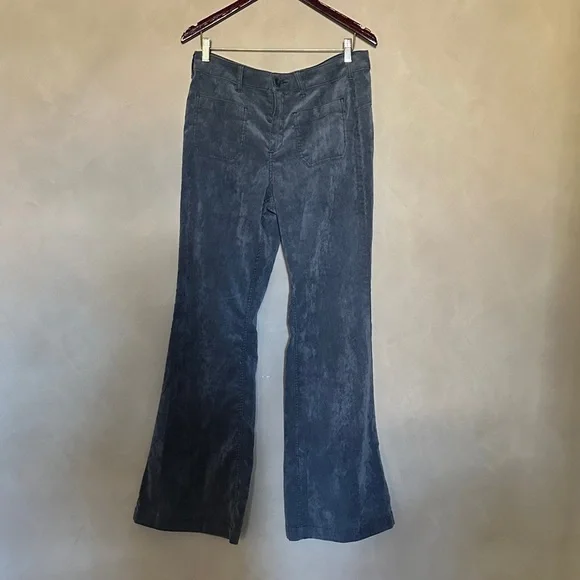 Free People Gray Terry Cloth Collection Mid Rise Pants size 30