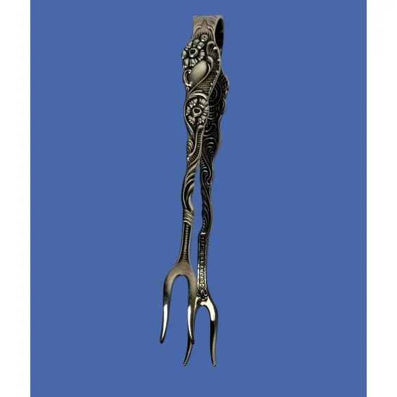 Nils Johan Sugar Tong Vintage Extra PRNS.ALP Silverplate Art Nouveau Sweden N1J4
