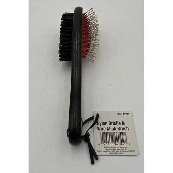 Ruffin It DoubleSided Dog /Cat Hair Brush For Grooming Fur Cleaner Remover