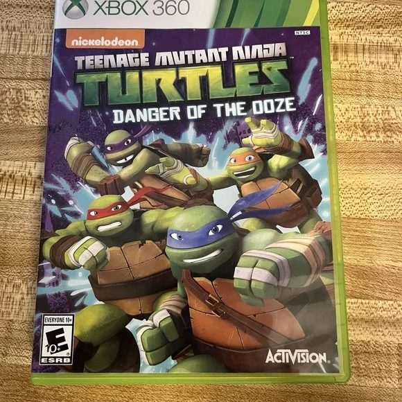 X Box 360 Nickelodeon Teenage Mutant Ninja Turtles Danger of The Ooze Video Game