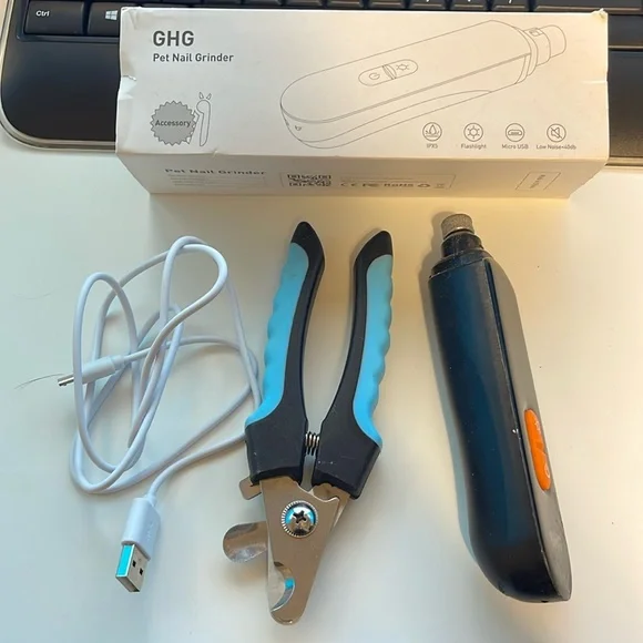 Pet nail grinder and nail clippers