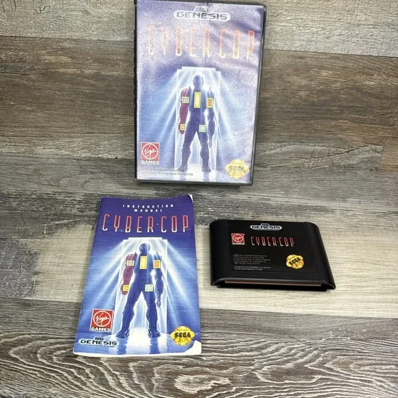 Cyber Cop (Sega Genesis, 1992) Complete With Manual