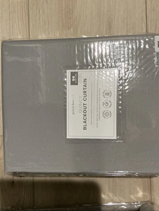 Pottery Barn Quincy Blackout Curtain - Light Gray