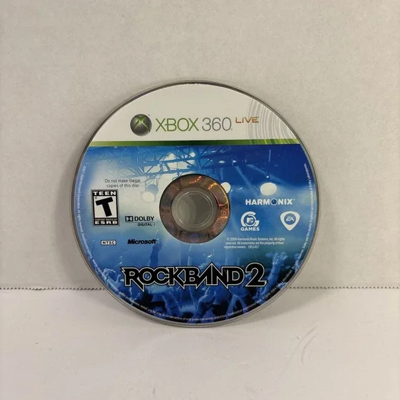 Rock Band 2 Microsoft Xbox 360 2008 Disc Only Tested