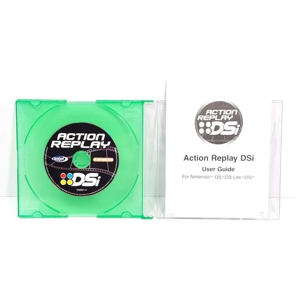 DSi Action Replay Nintendo Software PC Datel DS000114, Disc, Manual.