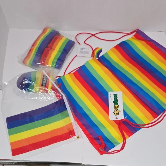 Tipsy Elves 7 Pc Rainbow Pride Party Decoration Set