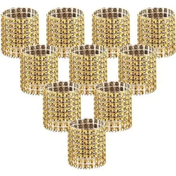 100pcs Napkin Rings, Gold Napkin Rings Buckles for Table Decorations, Wedding