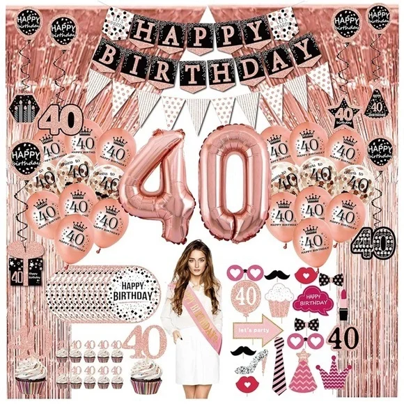 40th Birthday Party Decoration Set