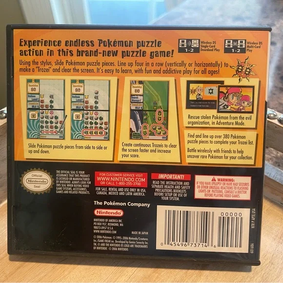 Nintendo Trozei DS Game Case/No Game or Manual