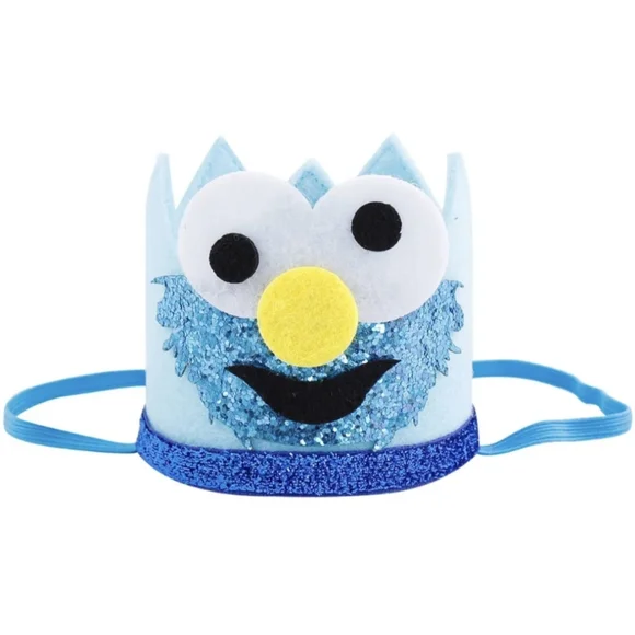 Cookie Monster Elmo Crown Smash Cake Birthday Crown Headband Sesame Street Hat