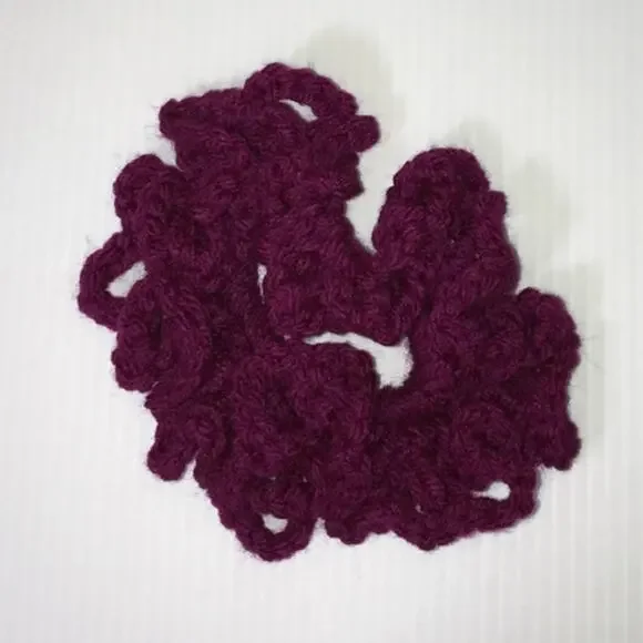 NWT Purple Handmade Crocheted Hair Scrunchie