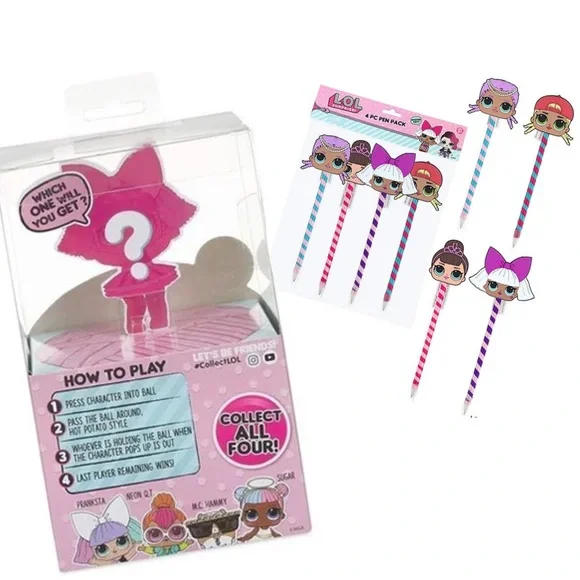 NIB LOL Surprise Electronic Mystery Passing Game & 4pc Pen Pack Bundle