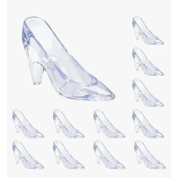 Mini Plastic Cinderella Glass Slipper Party Favors
