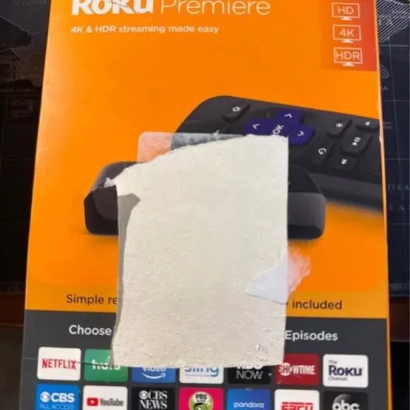 Roku Premier 4k streaming stick and remote