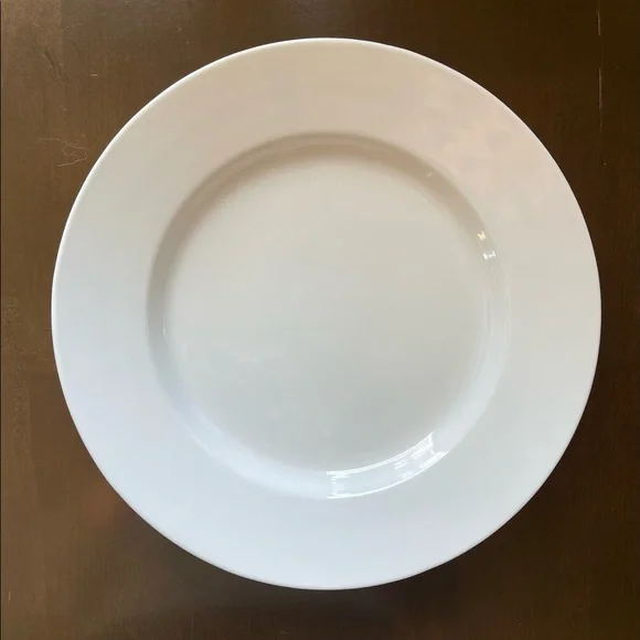 Pottery Barn Great White Glazed Porcelain plates/chargers (x2)