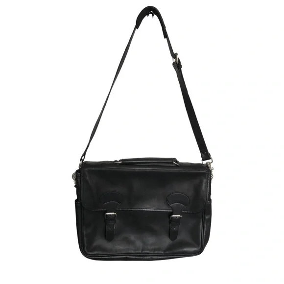 Vintage Handcrafted in ENGLAND Men’s Genuine Leather Bag/Briefcase Black