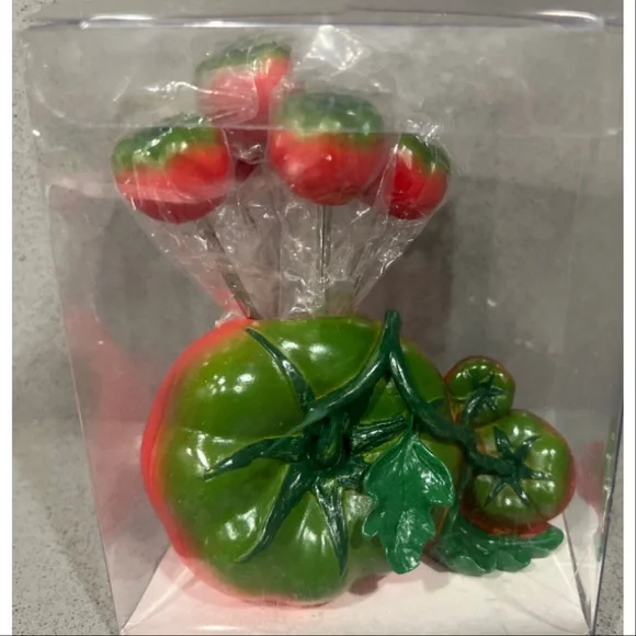Tomato design small fork for dessert, fruits , cheese etc