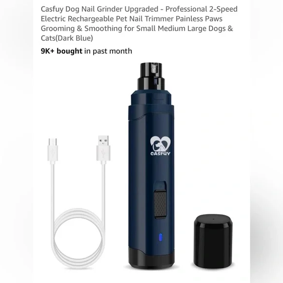 Casfuy Dog Nail Grinder 🐾💙