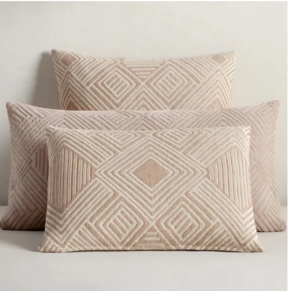 Sweet July x Pottery Barn Geo Caramel Standard Pillow Sham Cover