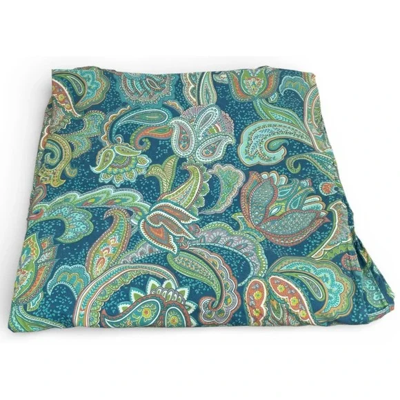 Pottery Barn Ana Paisley Duvet Cover Ocean Blue Green Full Queen