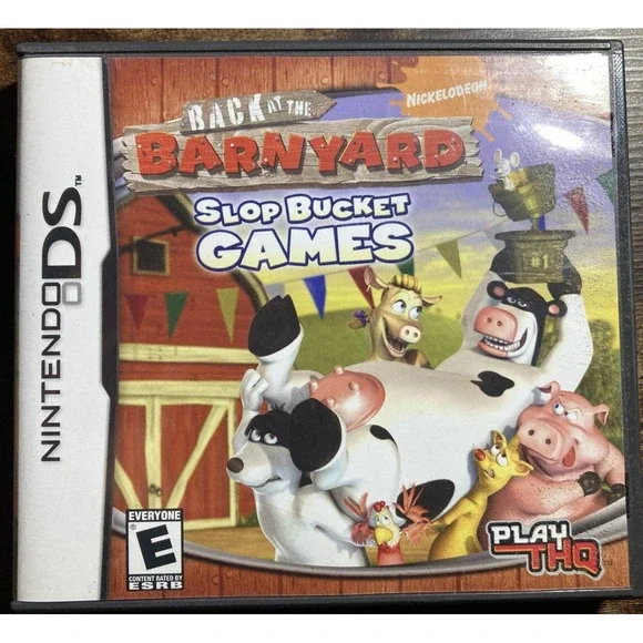 Back at the Barnyard Slop Bucket Games Nintendo DS 2008 Complete CIB Very Good