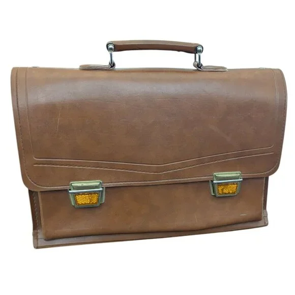 Vintage Faux Leather 1970's Briefcase