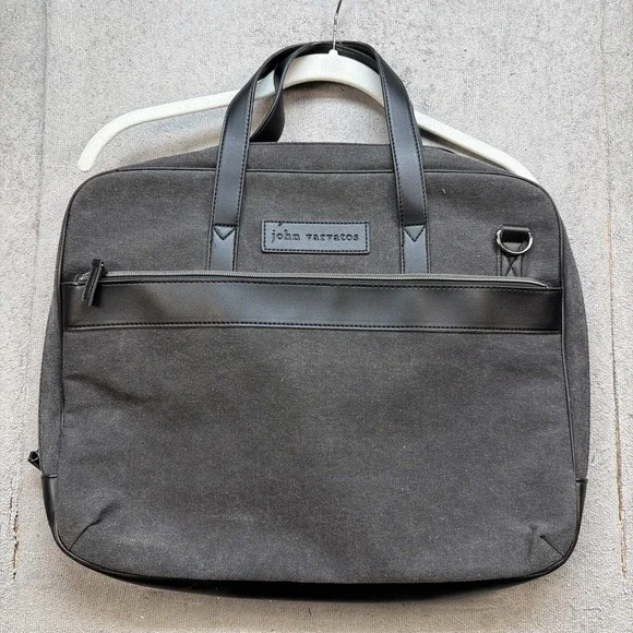 John Varvatos Gray Laptop Briefcase Tote Bag‎ Business Work Travel