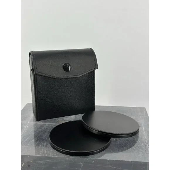 Two 77 mm Protective Cover Filter Case Metal Cap With Case (AB)