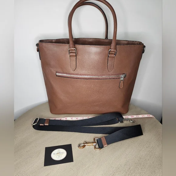 Coach Beckett Like New Calf Leather Unisex Leather Work Tote