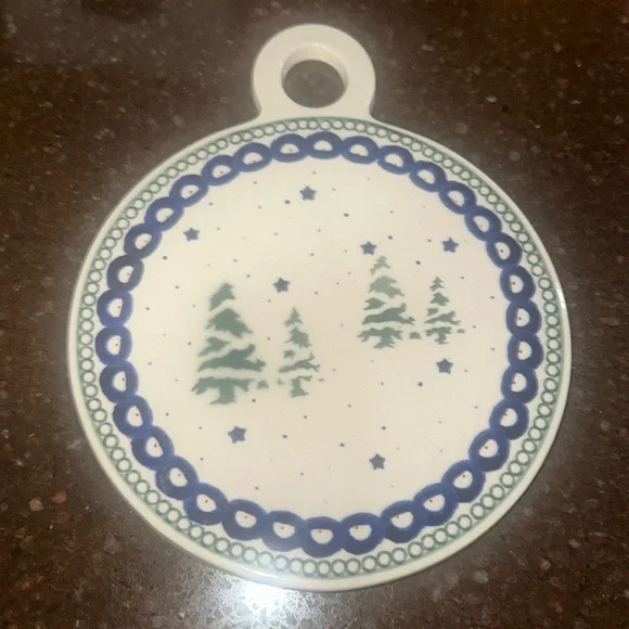 Polish pottery hot pad very nice