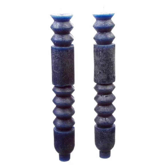Pottery Barn 10 inch tall taper candles modern contemporary blue wax home decor