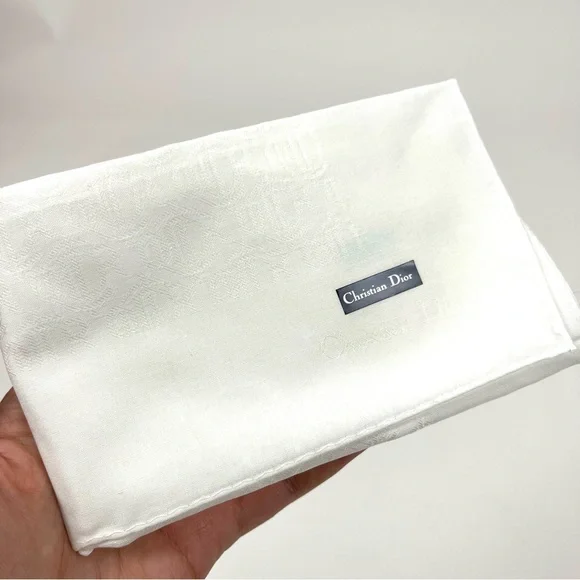 Dior White Monogram Cotton Scarf