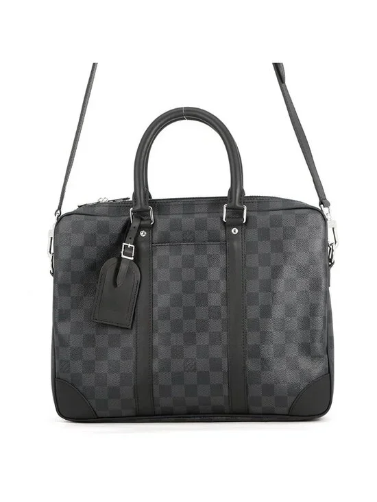 Louis Vuitton Business Bag Damier Graphite Porte Documents Voyage Black