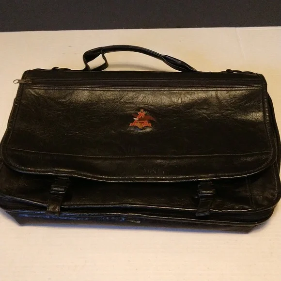 VGUC. Vintage Anheuser-Busch expandable laptop briefcase.