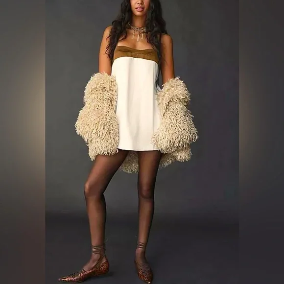 NWOT Free People Verano Mini Dress, Various Sizes in Ivory Combo