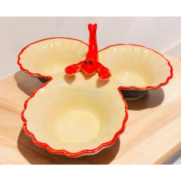 April Cornell Sylvestri Lobster Crawfish Condiment Server Seafood Boil Bake