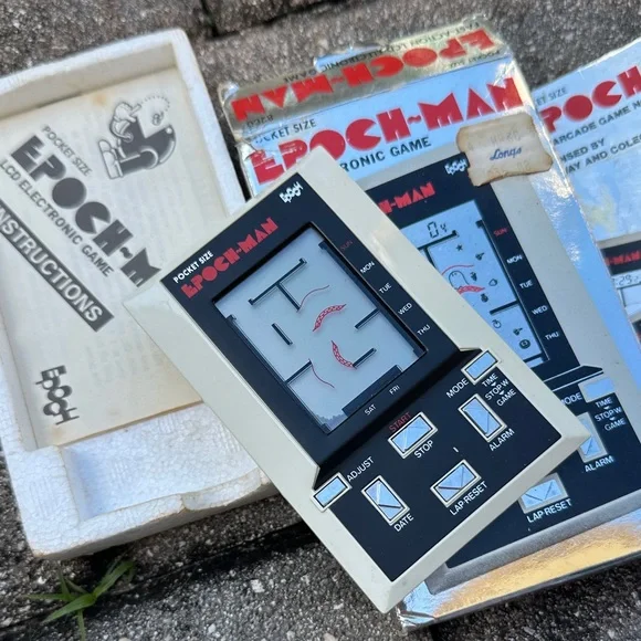 Epoch-Man Pocket Size Electronic Game - Black and White