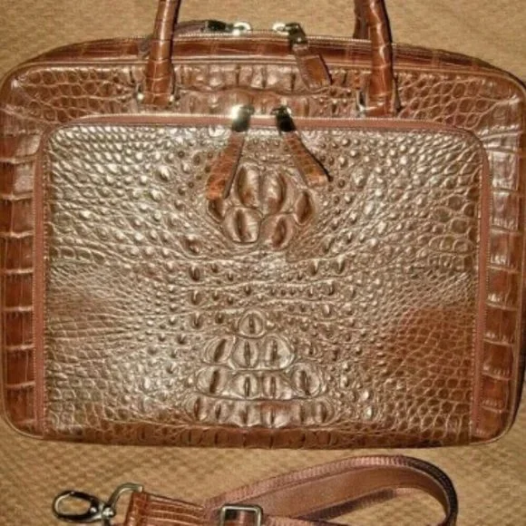 ❤️NEW Handmade Genuine CROCODILE Leather Laptop Briefcase Business Vietnam $750