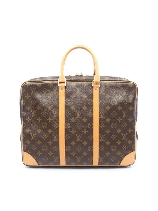 Louis Vuitton Briefcase Porte Documents Voyage Canvas Leather