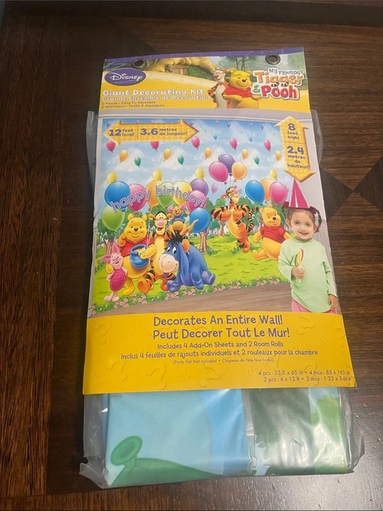 Disney Winnie the Pooh Party Decorating Kit - Birthday decor 12 ft x 8 kids