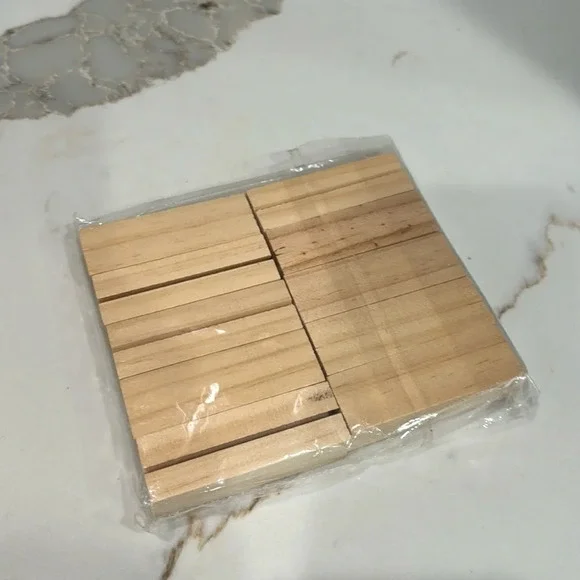 Brand New Sealed 10 Wood Placecard Name Holder Wedding Decor