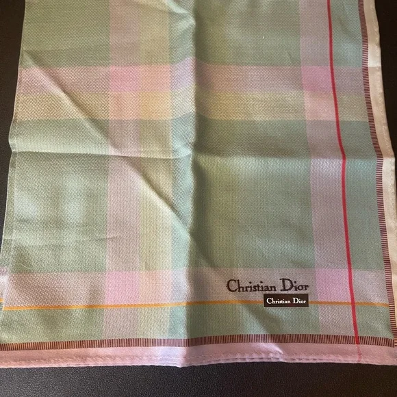 Dior Pastel Plaid Scarf