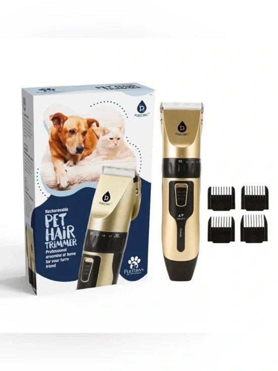 Pursonic Pet Hair Trimmer for Dogs and Cats - Rechargeable Grooming Kit
