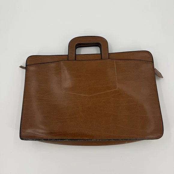 Vintage Pegasue Brown Leather Briefcase Made in USA Document Laptop Bag