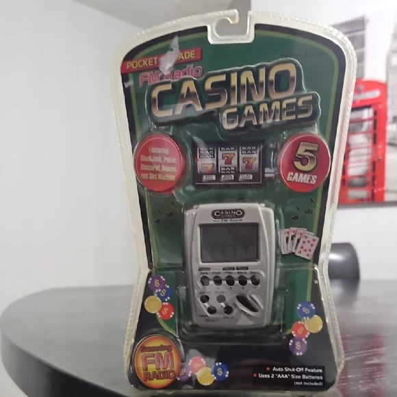 Silver Digital Casino Games Handheld Electronic Game NWT