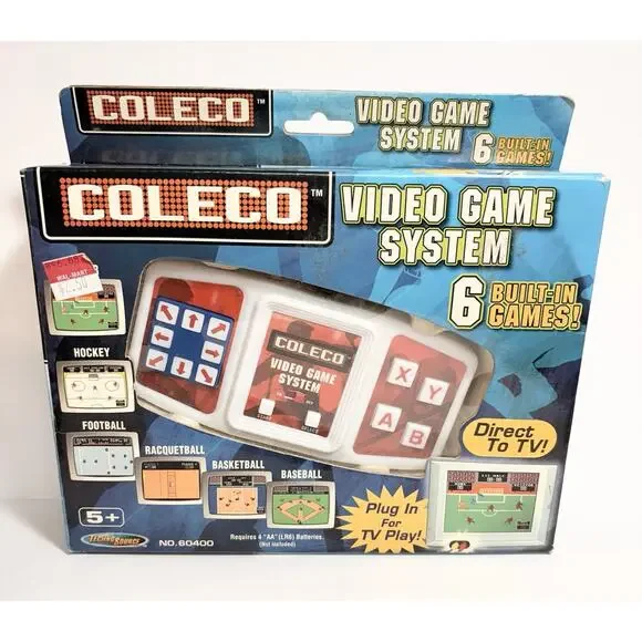 Coleco Video Game System 6 Built In Games Plug N Play TESTED Restro Gaming Sport