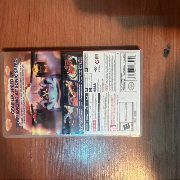 Nintendo Game Case with Blue and Red Artwork