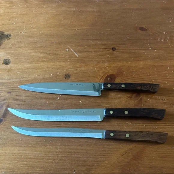 Vintage EKCO‎ Flint Stainless Vanadium Carving Knives USA