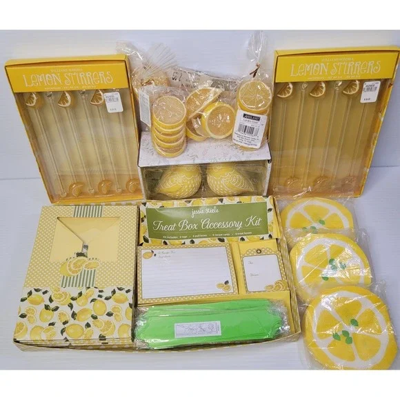 She Found Her Main Squeeze Bridal Shower Party Decor Napkins Lemons Stirs Boxes