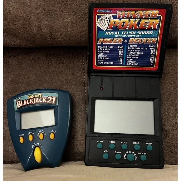Radica Winner Poker & Radica Pocket Black Jack 21 Tested And Works